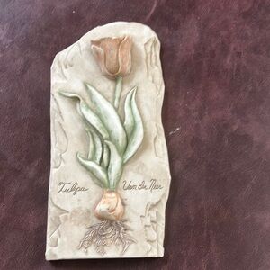 Hen-Feathers Tulip Iutca Wall Plaque